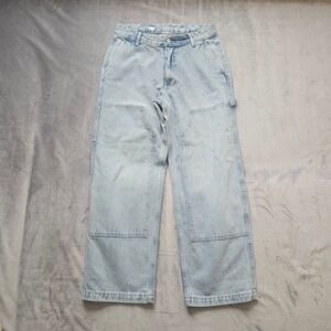 Original Use Carpenter Baggy Jeans 28x30 Light Wash Double Knee Utility Pants